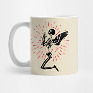 Praying Skeleton Angel Mug